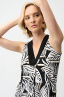 Joseph Ribkoff Tropical Print Sleeveless Trapeze Top Style 261151