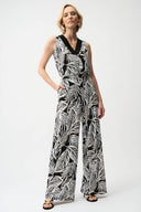 Joseph Ribkoff Silky Knit Tropical Print Wide Leg Pull-On Pants Style 261158