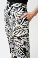 Joseph Ribkoff Silky Knit Tropical Print Wide Leg Pull-On Pants Style 261158