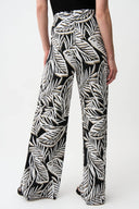 Joseph Ribkoff Silky Knit Tropical Print Wide Leg Pull-On Pants Style 261158