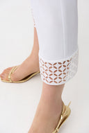 Joseph Ribkoff Pull-On Crop Pants With Guipure Detail Style 261159