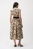Joseph Ribkoff Seersucker Abstract Print Fit and Flare Dress Style 261163