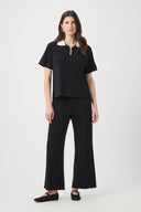 Joseph Ribkoff Silky Knit Boxy Top With Polo Collar Style 261164