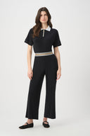 Joseph Ribkoff Wide Leg Pull-On Pants With Stripe Waistband Style 261165