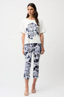 Joseph Ribkoff Conversational Print Crop Pull-On Pants Style 261187