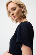 Joseph Ribkoff Pleated Scuba Crepe Boxy Top Style 261192