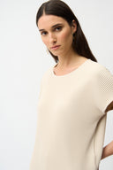 Joseph Ribkoff Pleated Scuba Crepe Boxy Top Style 261192