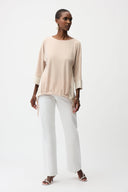 Joseph Ribkoff Stripe Top With High Low Hem Style 261193