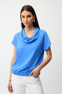 Joseph Ribkoff Eggshell Cocoon Top With Cowl Neckline Style 261194