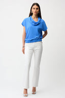 Joseph Ribkoff Eggshell Cocoon Top With Cowl Neckline Style 261194