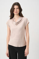 Joseph Ribkoff Satin Top With Cowl Neckline Style 261195