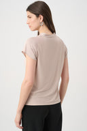 Joseph Ribkoff Satin Top With Cowl Neckline Style 261195