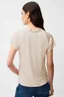 Joseph Ribkoff Satin Top With Cowl Neckline Style 261195