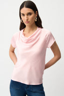 Joseph Ribkoff Satin Top With Cowl Neckline Style 261195.