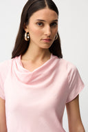 Joseph Ribkoff Satin Top With Cowl Neckline Style 261195