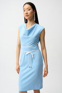 Joseph Ribkoff Sheath Dress With Cowl Neck and Belted Waist Style 261205