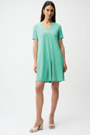 Joseph Ribkoff A-Line Dress With Overlapping V-neckline Style 261210