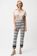 Joseph Ribkoff Geometric Print Straight Pull-On Pants Style 261222