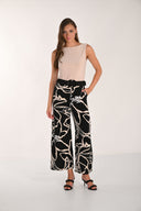 Frank Lyman Floral High-Waisted Wide-Leg Trousers Style 261225