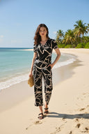 Frank Lyman Short Sleeve V-neck Floral Top Style 261228