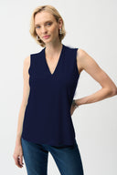 Joseph Ribkoff Sleeveless Trapeze Top With V-neckline Style 261229