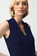 Joseph Ribkoff Sleeveless Trapeze Top With V-neckline Style 261229