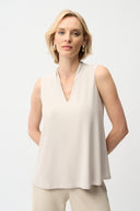 Joseph Ribkoff Sleeveless Trapeze Top With V-neckline Style 261229
