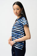 Joseph Ribkoff Stripe Print Cocoon Top Style 261231