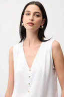 Joseph Ribkoff Boxy Top With Gold Buttons Style 261249