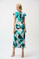 Joseph Ribkoff Geometric Print Fit and Flare Dress Style 261251