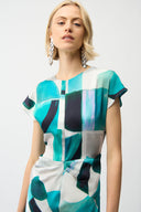 Joseph Ribkoff Geometric Print Fit and Flare Dress Style 261251