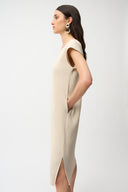 Joseph Ribkoff Pleated Straight Dress With Pockets Style 261252