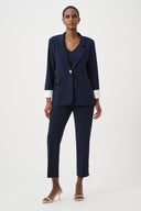 Joseph Ribkoff Crop Pull-On Pants With Gold Buttons Style 261254