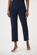 Joseph Ribkoff Crop Pull-On Pants With Gold Buttons Style 261254