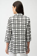 Joseph Ribkoff Plaid Boxy Blazer With Notched Collar Style 261268