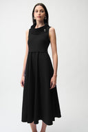 Joseph Ribkoff Fit and Flare Dress With Shawl Collar Style 261274