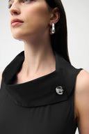 Joseph Ribkoff Fit and Flare Dress With Shawl Collar Style 261274