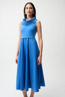 Joseph Ribkoff Fit and Flare Dress With Shawl Collar Style 261274