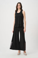 Joseph Ribkoff Wide Leg Pull-On Pants With Mesh Inserts Style 261277