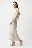 Joseph Ribkoff Wide Leg Pull-On Pants With Mesh Inserts Style 261277