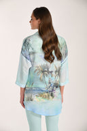 Frank Lyman Button Closure Floral Top Style 261279