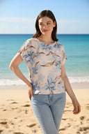 Frank Lyman Floral Crew Neck Top Style 261289