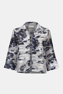 Joseph Ribkoff Floral Print Trapeze Jacket With Stand Collar Style 261291