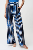 Joseph Ribkoff Stripe Print Wide Leg Pull-On Pants Style 261292