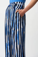 Joseph Ribkoff Stripe Print Wide Leg Pull-On Pants Style 261292