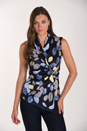 Frank Lyman Floral Sleeveless V-neck Pullover Style 261295