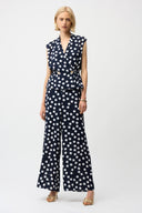 Joseph Ribkoff Dot Print Wide Leg Pants Style 261305
