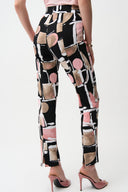 Joseph Ribkoff Abstract Print Straight Pull-On Pants Style 261309