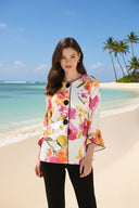 Frank Lyman Bell Sleeve Floral Print Jacket Style 261357