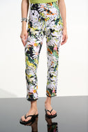 Joseph Ribkoff Tropical Print Pull-On Pants With Mesh Detail Style 261603